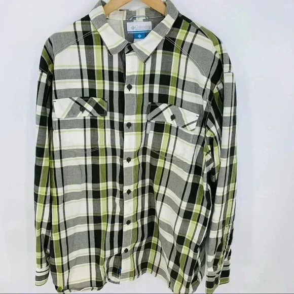 Columbia plaid long sleeve cotton button down - Picture 1 of 4